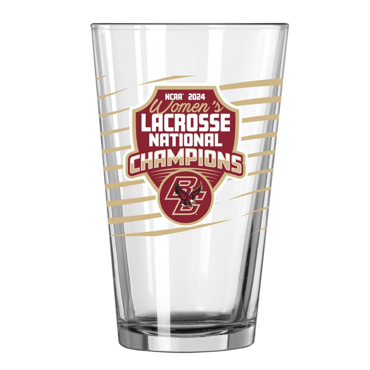 Boston College Eagles 2024 NCAA Women's Lacrosse National Champions 16oz. Pint Glass Logo Brand