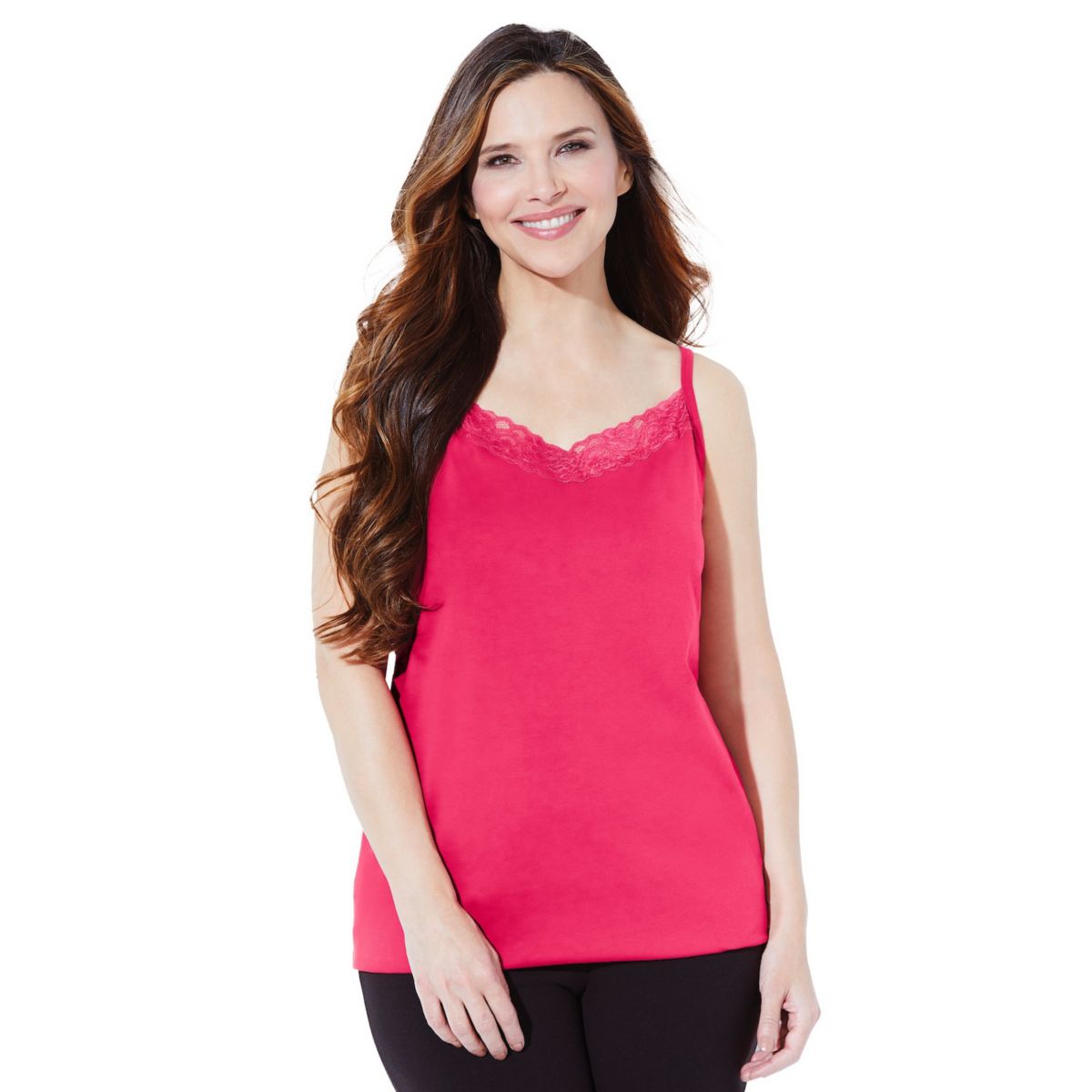 Catherines Women's Plus Size Suprema Cami With Lace Catherines