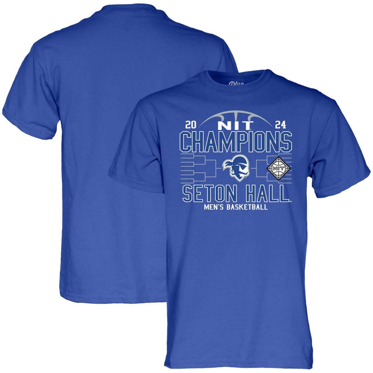 Unisex Blue 84  Blue Seton Hall Pirates 2024 NCAA Men's Basketball NIT Champions T-Shirt Blue 84