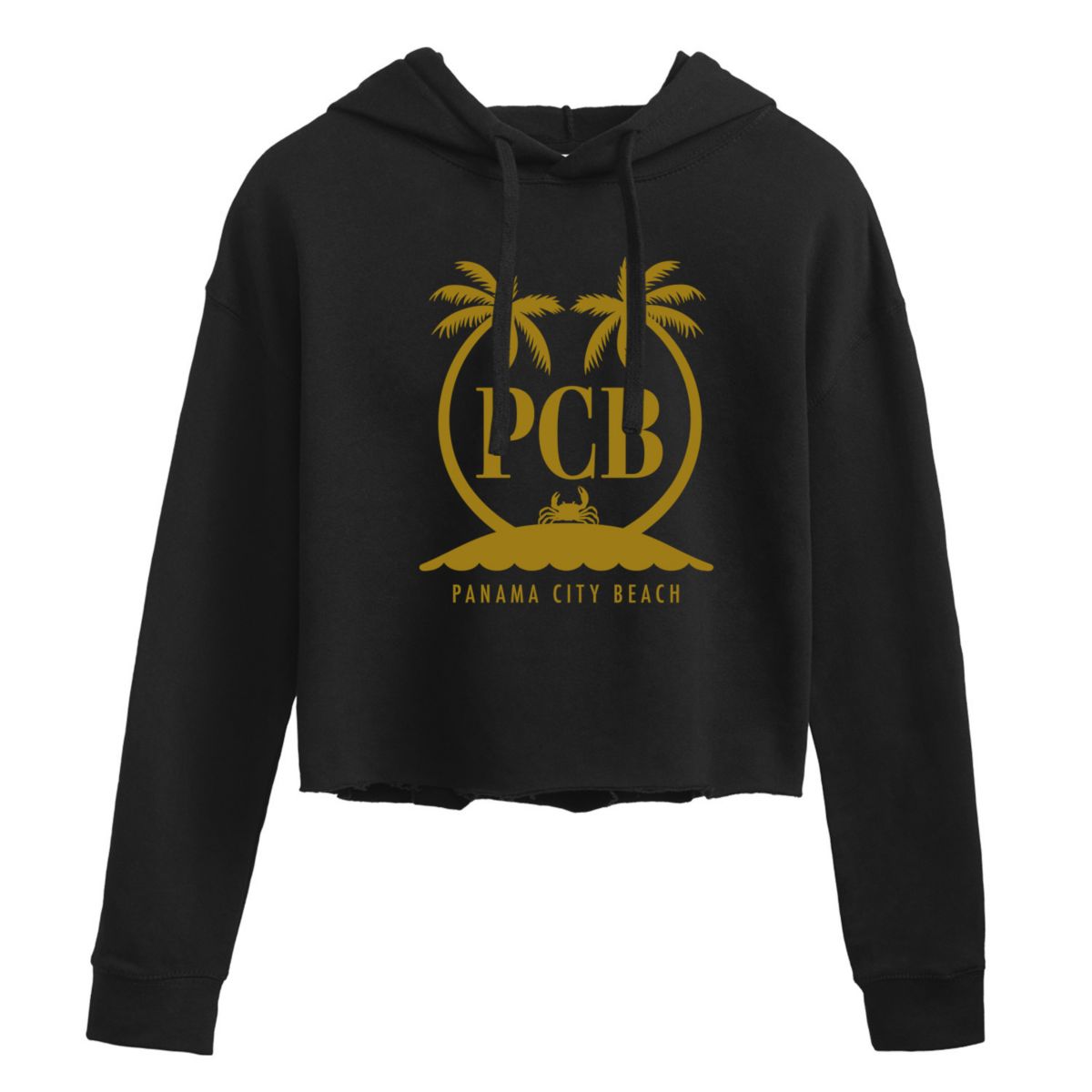 Juniors' Panama City Beach Cropped Hoodie Licensed Character