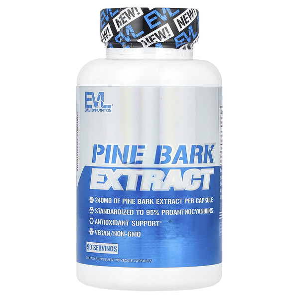 Pine Bark Extract, 240 mg, 90 Veggie Capsules (Капсулы на растительной основе) EVLution Nutrition