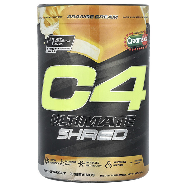 C4 Ultimate Shred, Pre-Workout, Creamsicle® Orange Cream, 13.8 oz (392 g) Cellucor