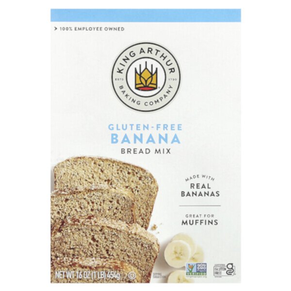 Gluten-Free Banana Bread Mix, 16 oz (Унции) (454 g) King Arthur Baking Company