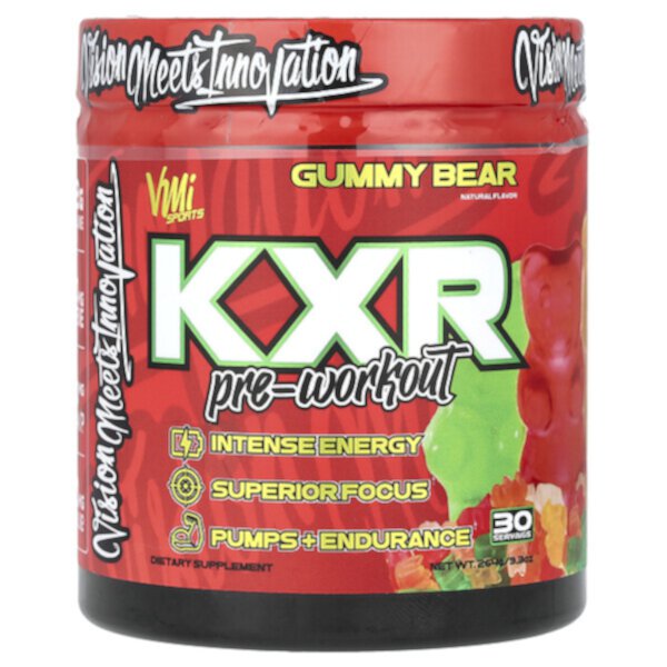 KXR Pre-Workout, Gummy Bear, 9.3 oz (264 g) VMI Sports