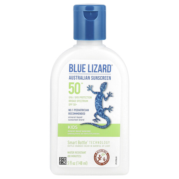 Kids Mineral-Based Sunscreen, SPF 50+, 5 fl oz (148 ml) Blue Lizard