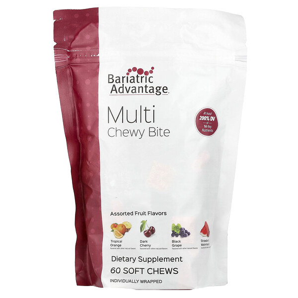 Multi Chewy Bite, Assorted Fruit , 60 Soft Chews Bariatric Advantage