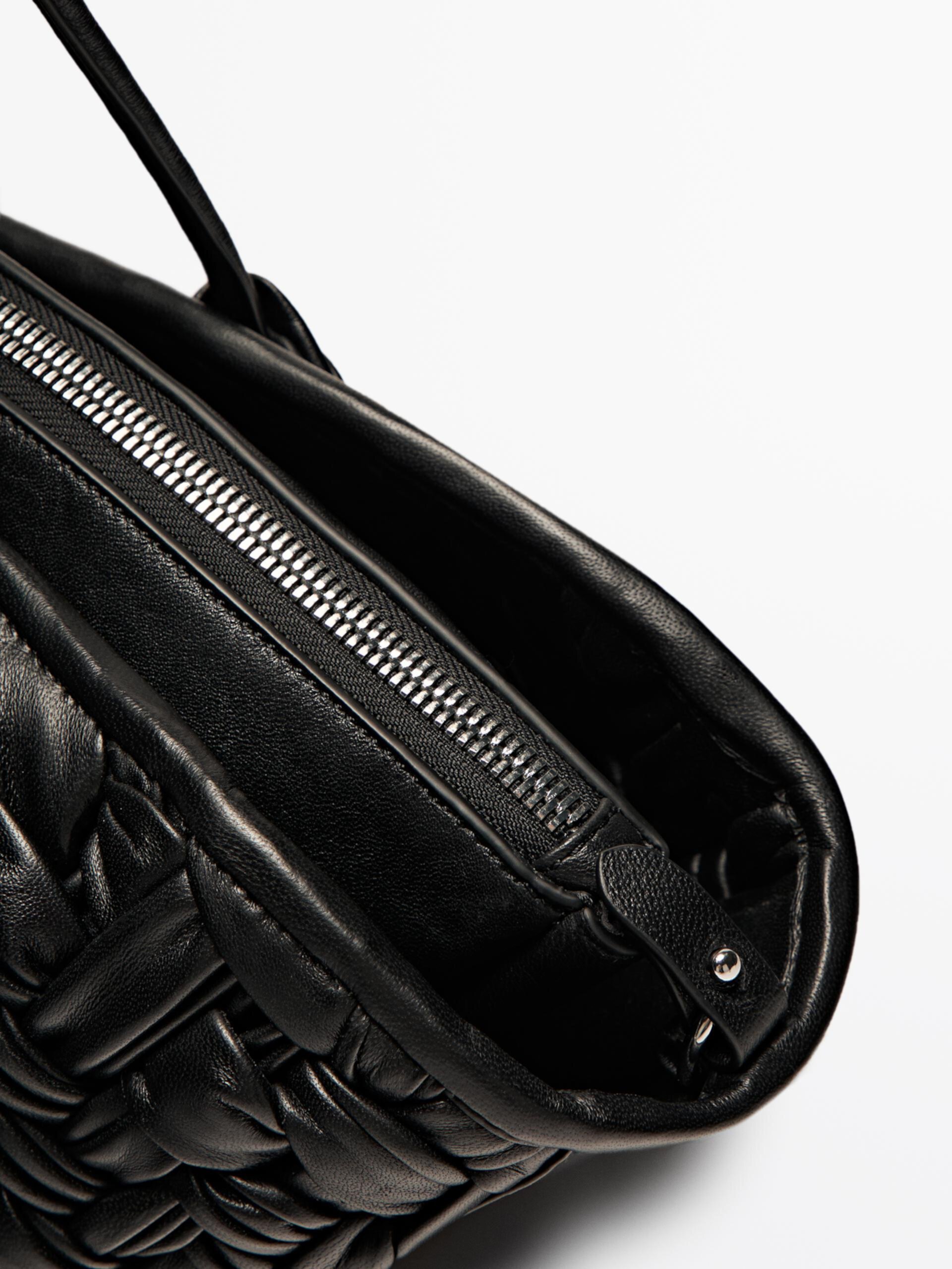 Nappa leather tote bag with detachable interior ZARA