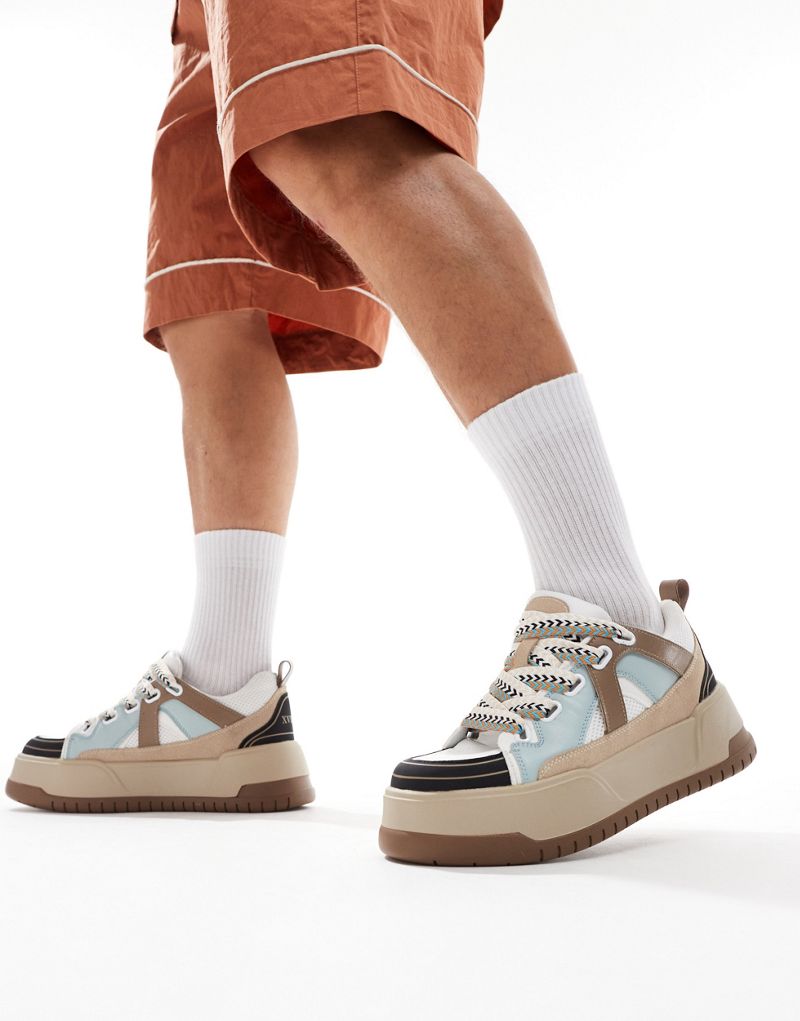 ASOS DESIGN chunky sneakers with oversized laces ASOS DESIGN