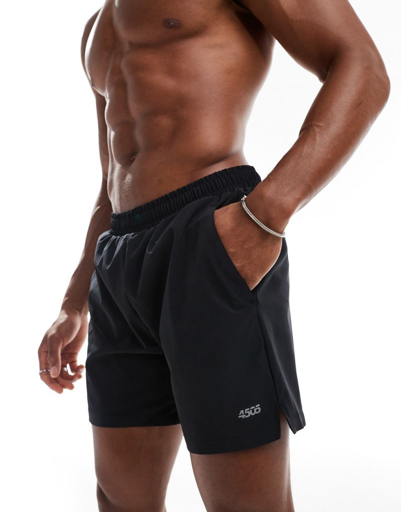 ASOS 4505 5 inch performance swim shorts in black ASOS 4505