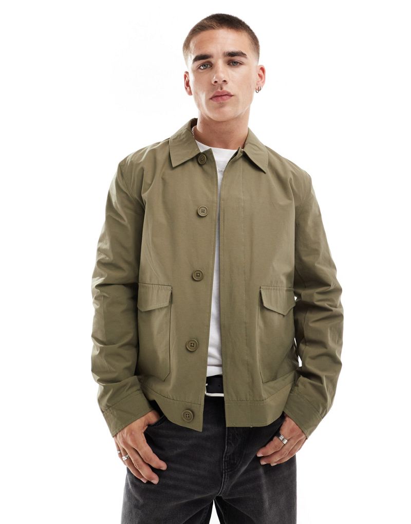 ASOS DESIGN worker jacket in green ASOS DESIGN