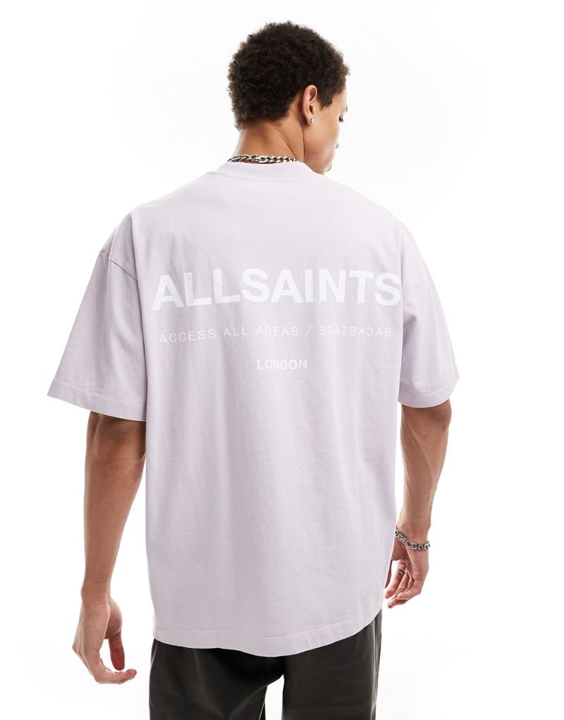AllSaints Access Underground oversized t-shirt in lilac AllSaints