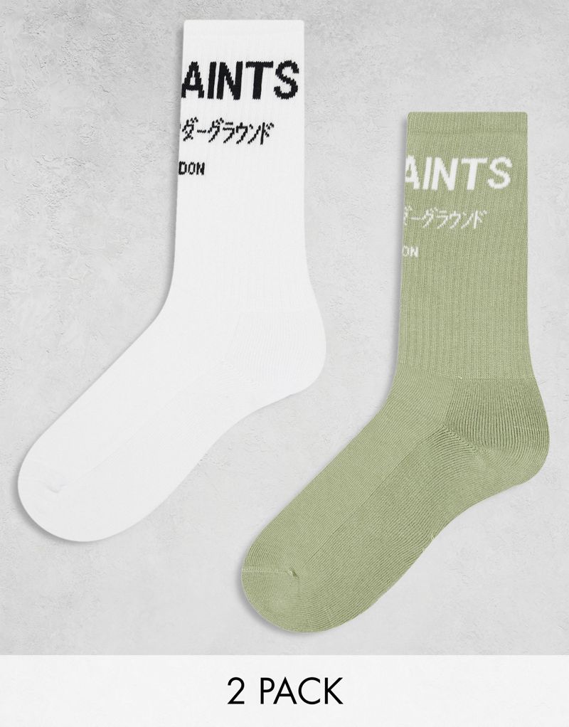 AllSaints Underground 2-pack socks in multi AllSaints