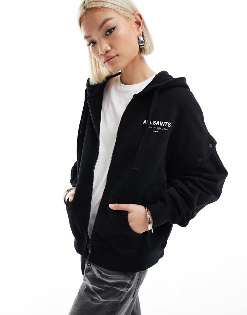 AllSaints Elis Chlo hoodie in black AllSaints