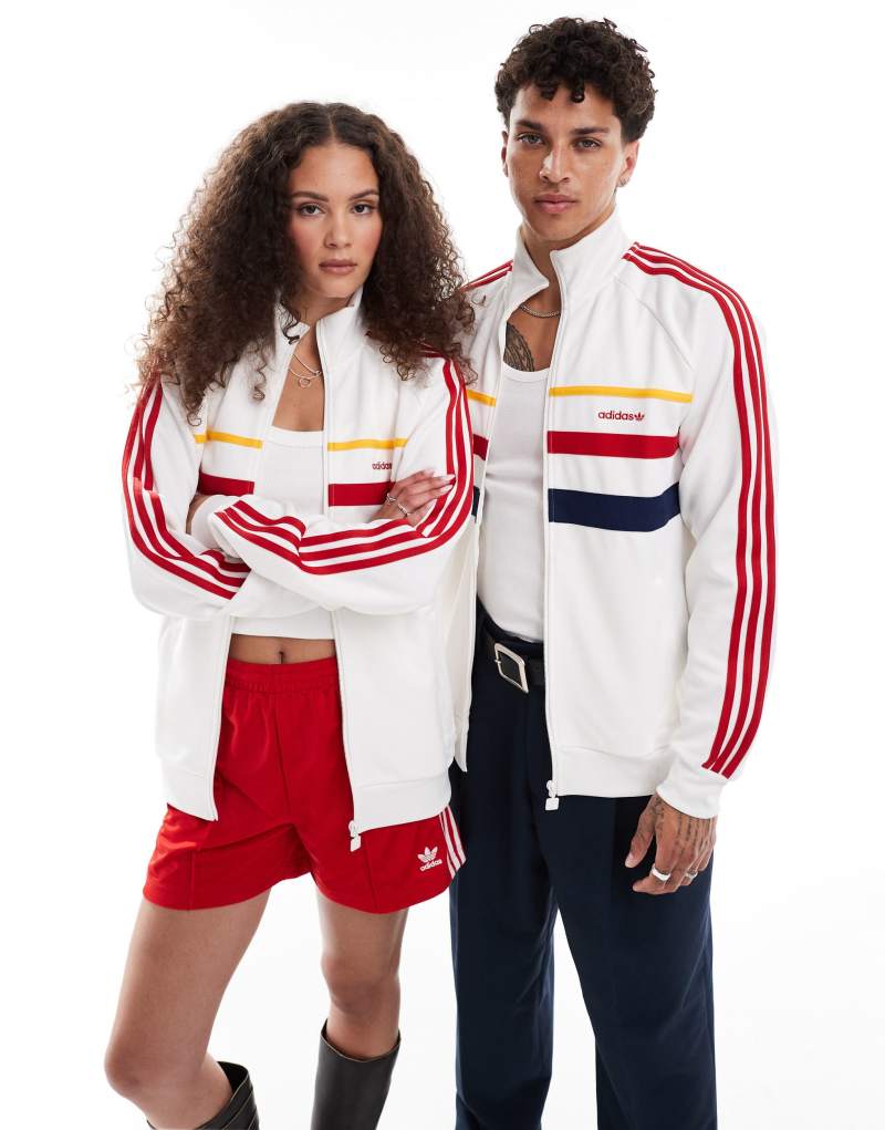 Унисекс флисовая кофта adidas Originals с высоким воротником и молнией Adidas