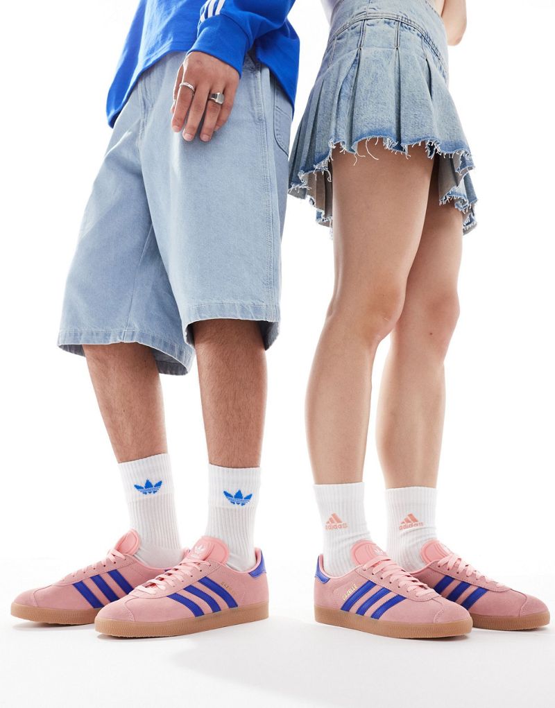 adidas Originals Gazelle sneakers in pink and blue Adidas