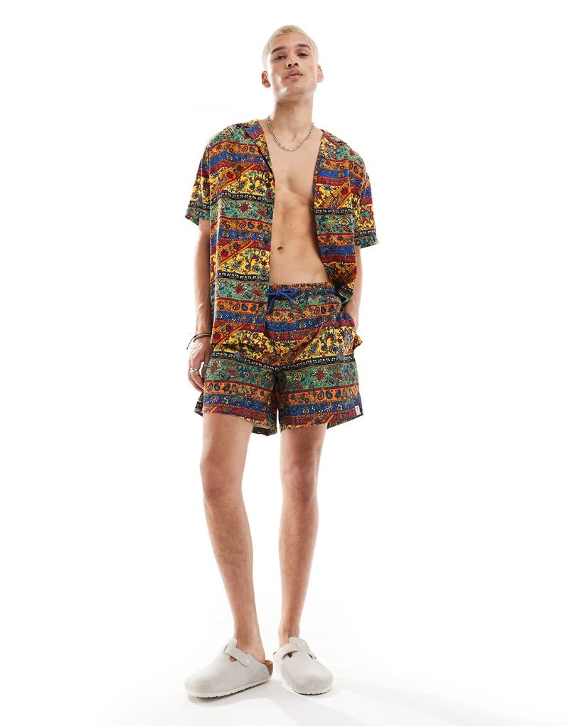 Hunky Trunks paisley swim shorts in multi - part of a set Hunky Trunks