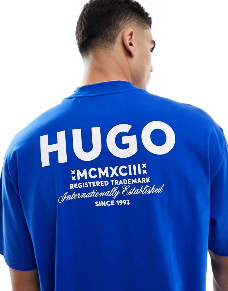 HUGO Blue oversized T-shirt in blue Hugo Blue