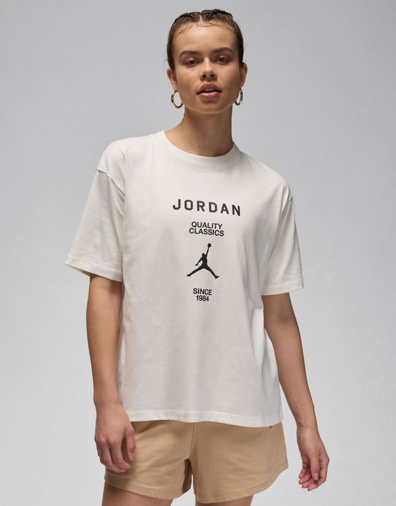 Jordan printed t-shirt in stone Jordan