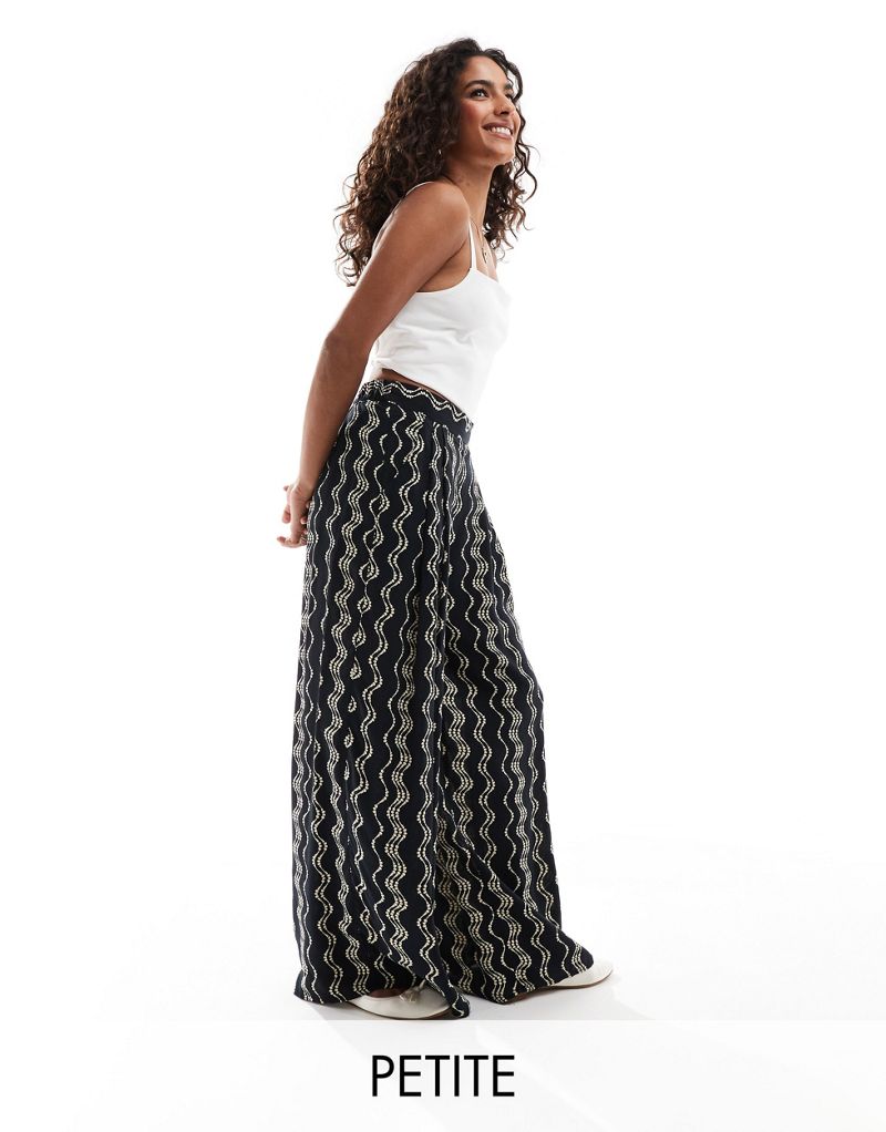 Nobody's Child Petite Zena wide leg pants in geo print Nobody's Child