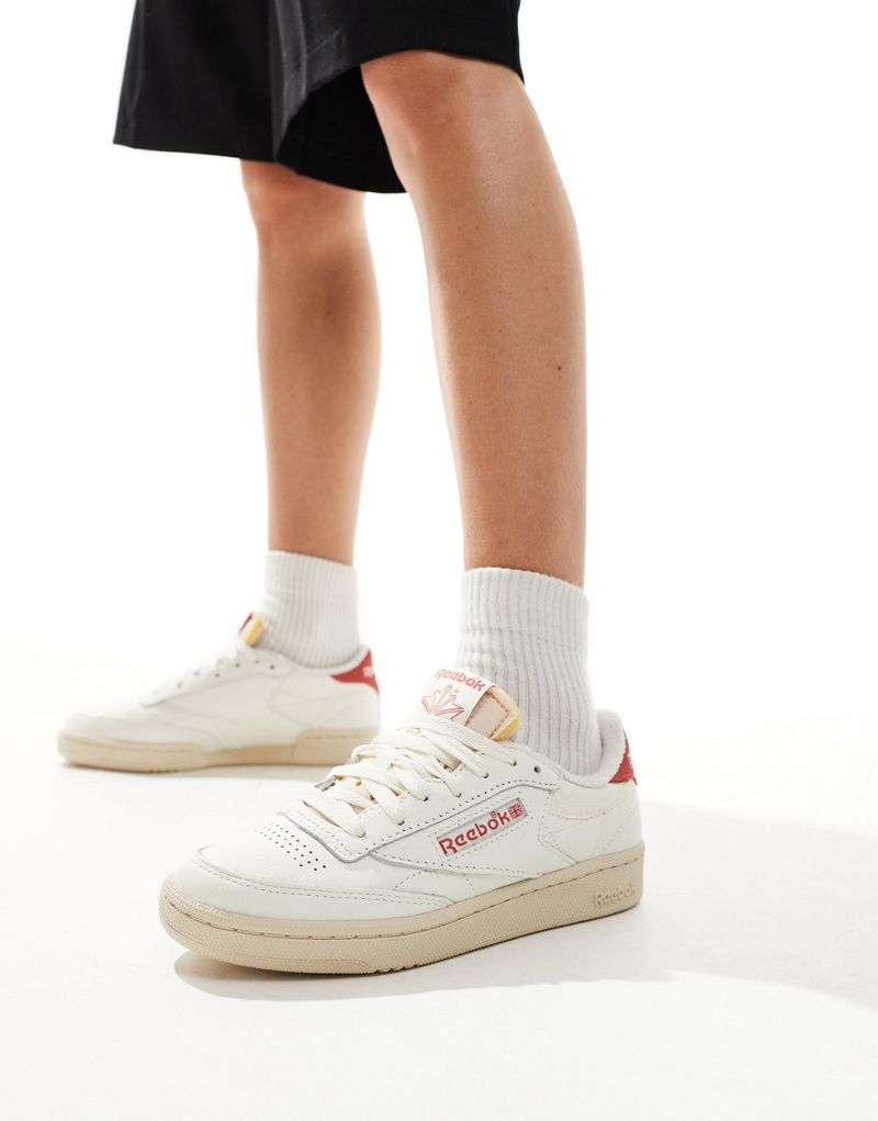 Reebok Club C 85 Vintage sneakers in white and red Reebok