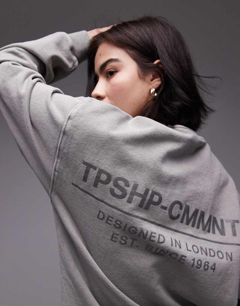 Женская Толстовка Topshop Community Graphic Oversized TOPSHOP