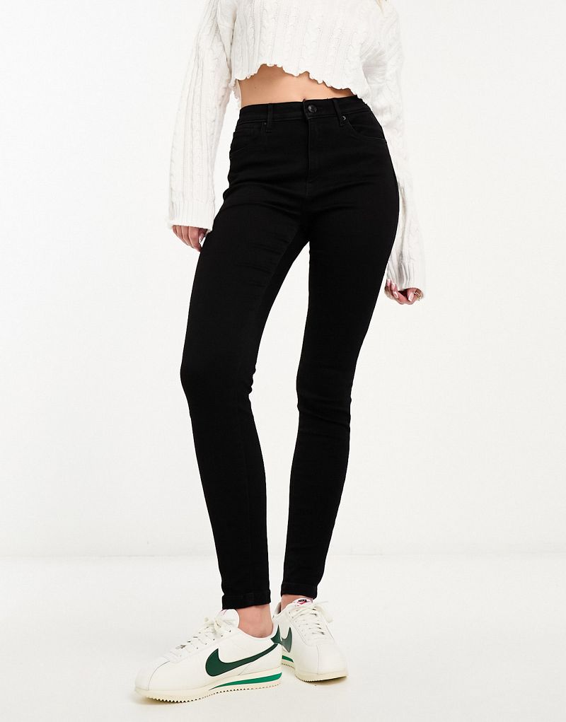 Vero Moda Sophia high rise skinny jeans in black VERO MODA
