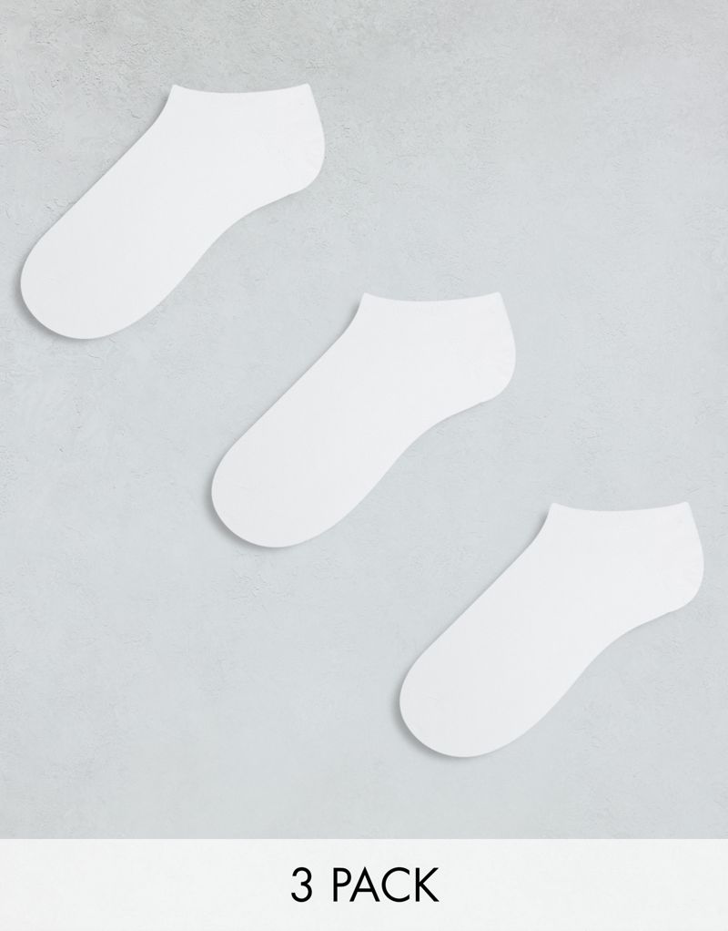 Weekday 3-pack ankle socks in white Weekday