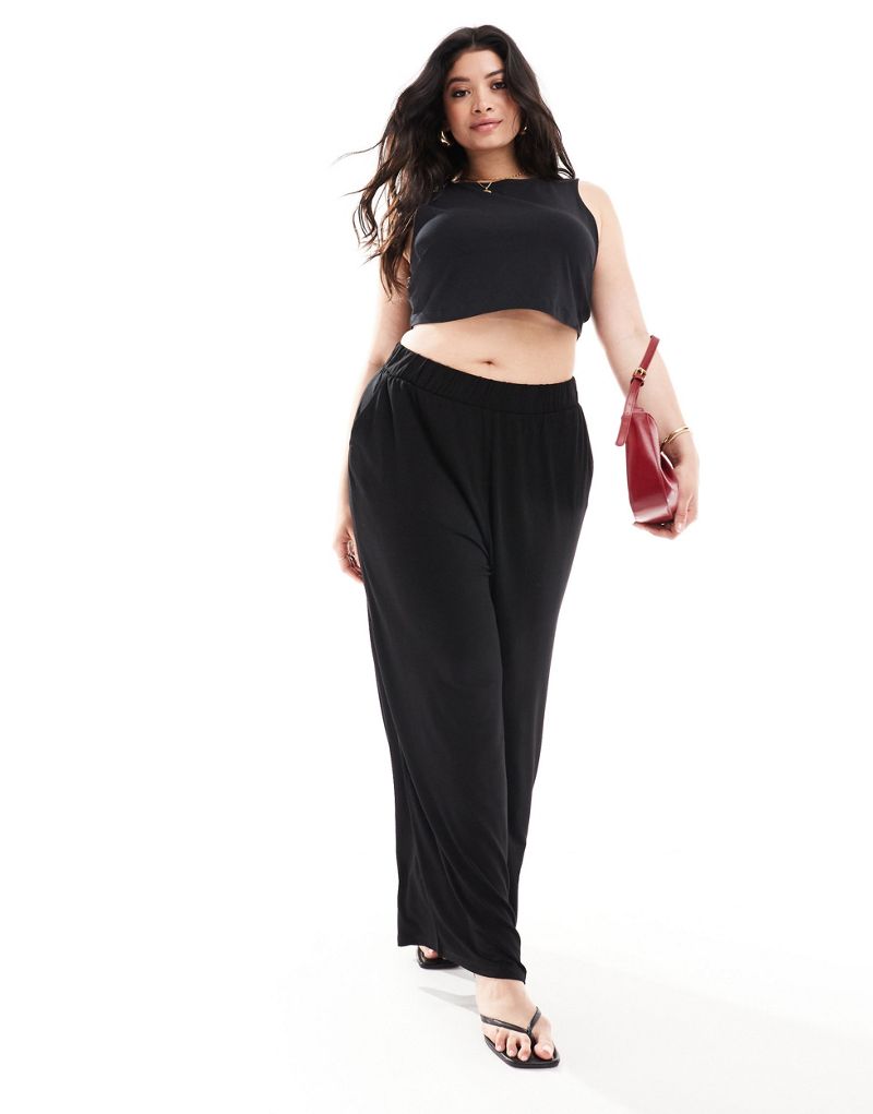 Yours wide leg pants in black Yours