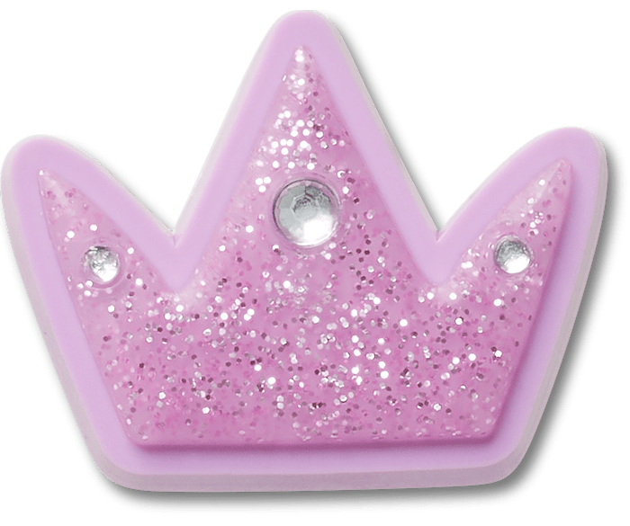 Tiny Purple Glitter Crown Crocs