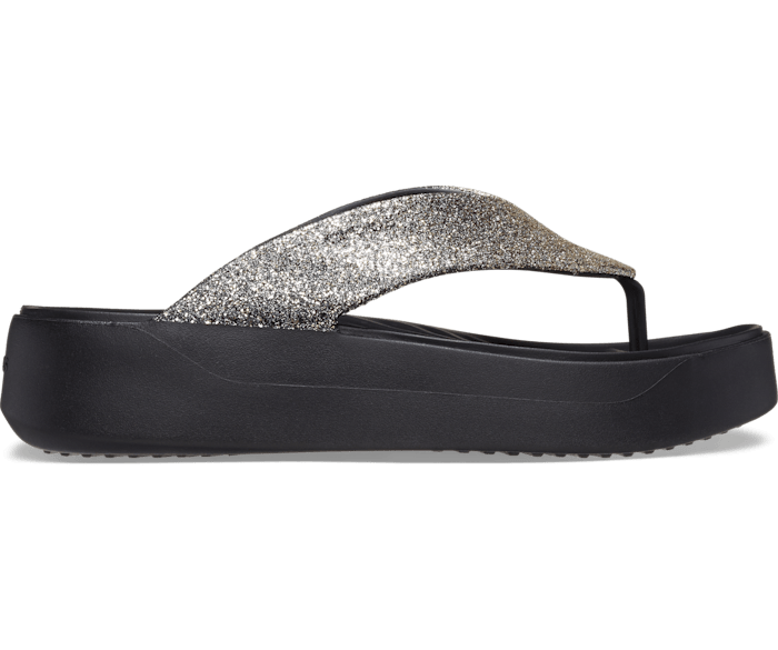 Женские Шлепанцы и вьетнамки Crocs Getaway Chunky Glitter Platform Flip Crocs