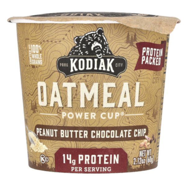 Овсяная чаша Power Cup® с арахисовым маслом и шоколадной крошкой, 60 г Kodiak Cakes