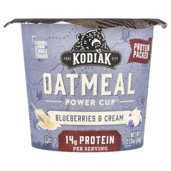 Овсянка Power Cup™ с черникой и сливками, 60 г, 14 г белка на порцию Kodiak Cakes