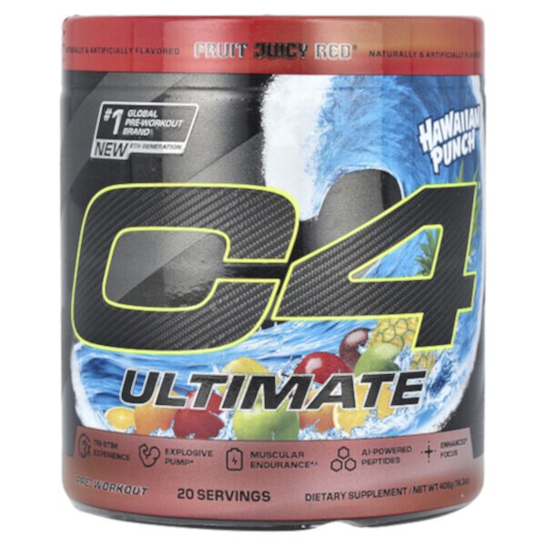 C4 Ultimate, Pre-Workout, Hawaiian Punch® Fruit Juicy Red®, 14.3 oz (406 g) Cellucor