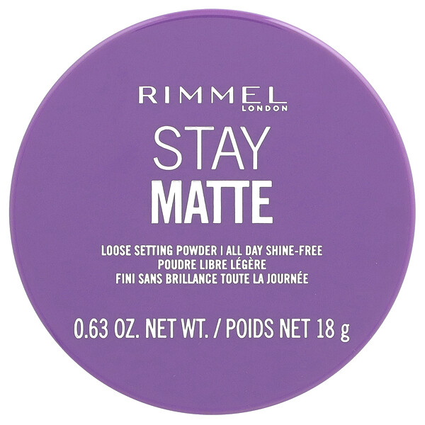 Stay Matte, Loose Setting Powder, 001 Transparent, 0.63 oz (18 g) Rimmel London