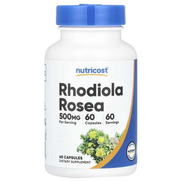 Rhodiola Rosea, 500 mg, 60 Capsules Nutricost
