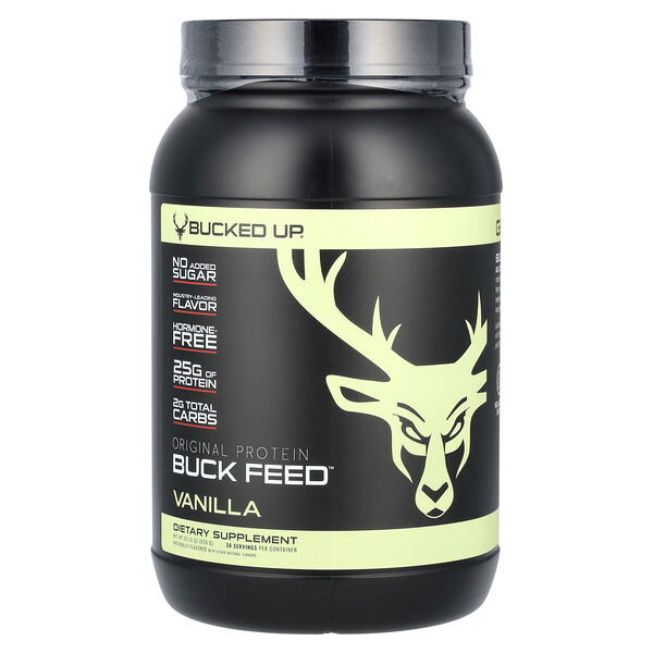 Buck Feed, Original Protein, Vanilla, 33.12 oz (939 g) Bucked Up