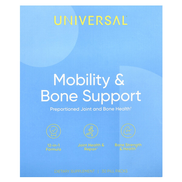 Mobility & Bone Support, 30 Pill Packs Universal U
