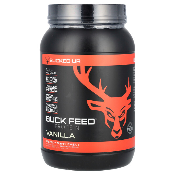 Buck Feed, Protein, Vanilla, 32.98 oz (935.1 g) Bucked Up