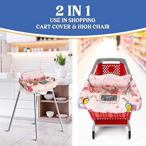 Shopping Cart Cover for Baby PILLANI, High Chair Cover for Restaurant Seat, Grocery Cart Cover for Baby Girl/Boy, Cotton Buggy Covers for Babies, Toddler Shopping Cart Cover, Cart Hammock for Infant Pillani