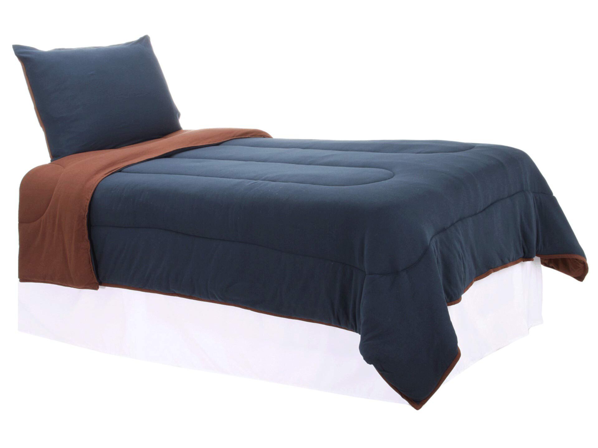 Jersey Reversible Comforter Set - Twin Columbia