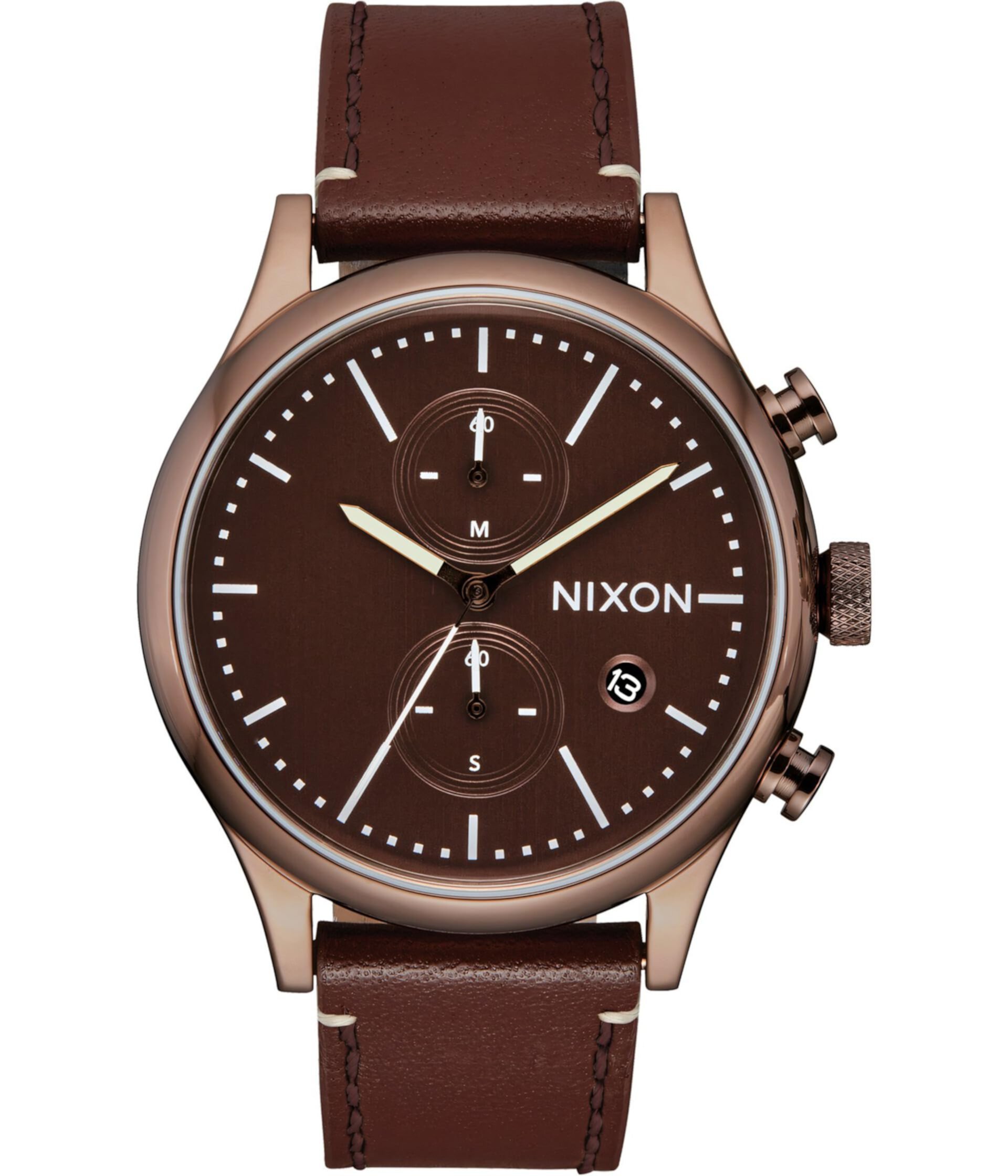 Механические часы Nixon Station Chrono Leather Nixon