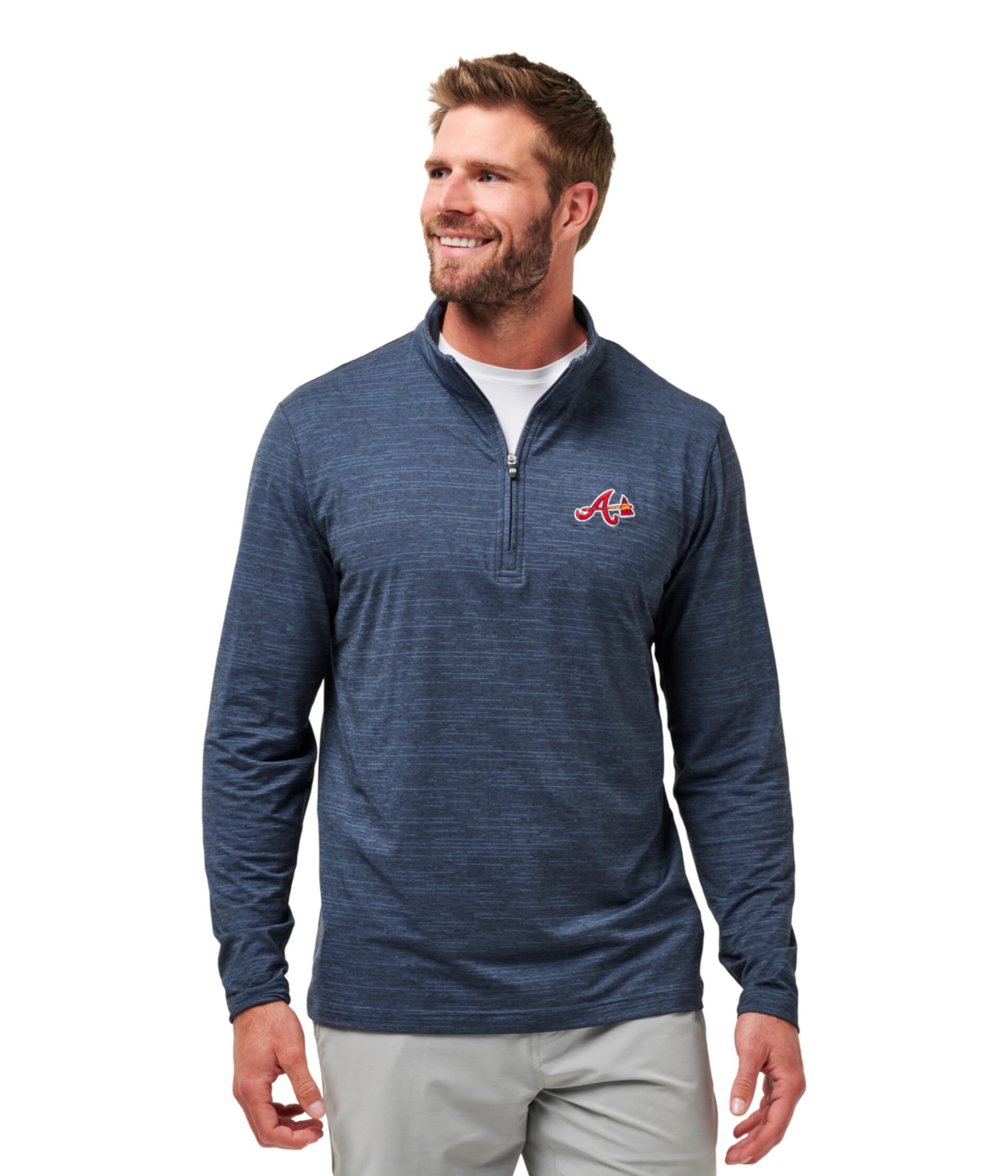 Atlanta Braves The Heater 1/4 Zip TRAVIS MATHEW