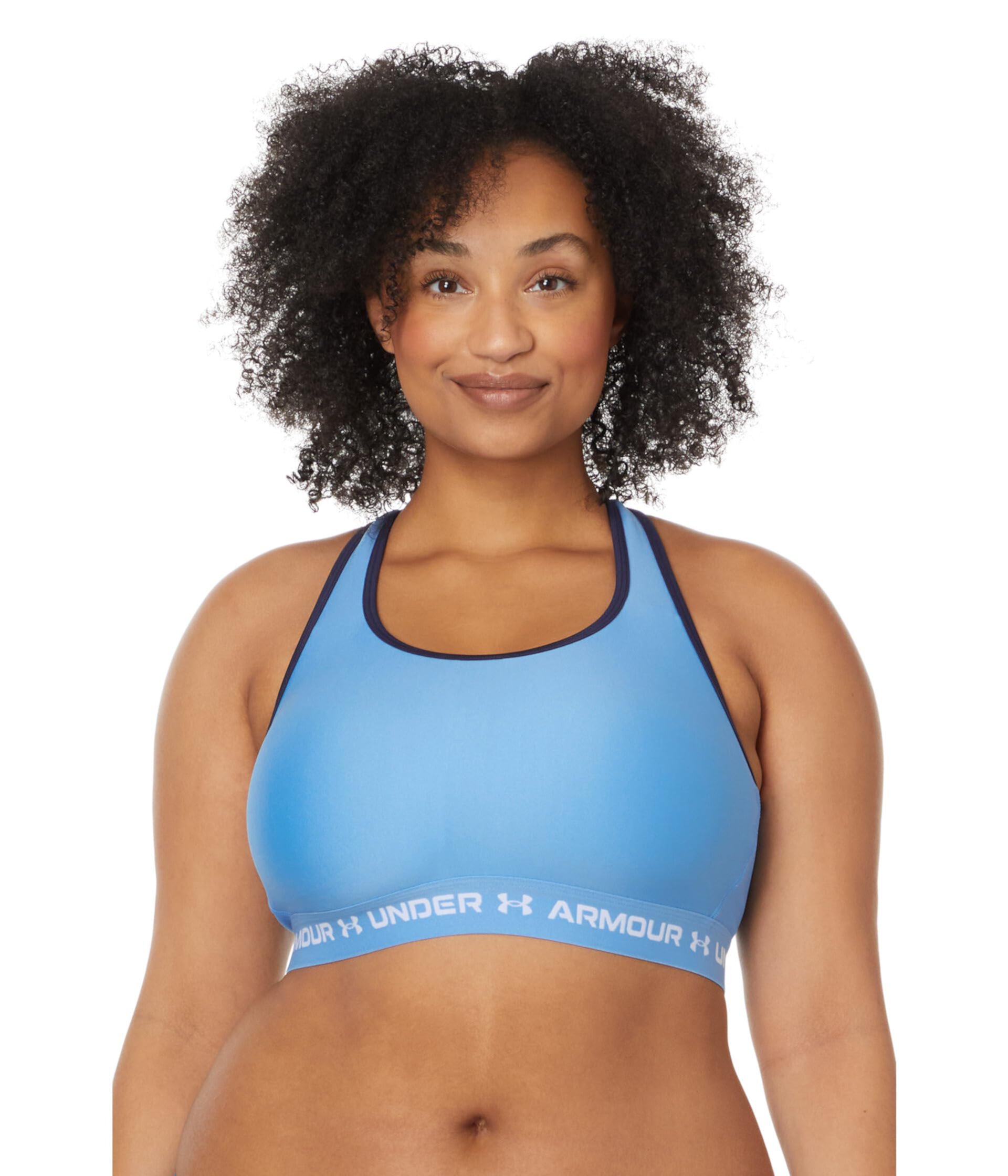 Белье для полных женщин Under Armour Plus Size Crossback Mid Bra с дышащими чашечками и съемными вставками Under Armour