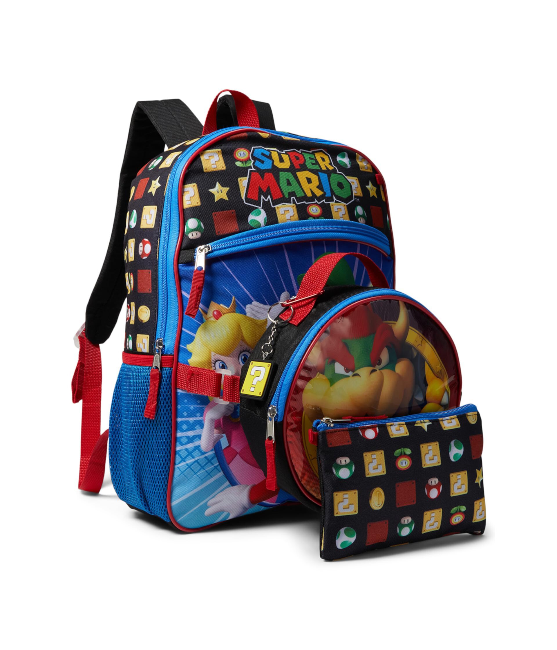 Super Mario Bros Backpack Set (Little Kid/Big Kid) BIOWORLD Kids