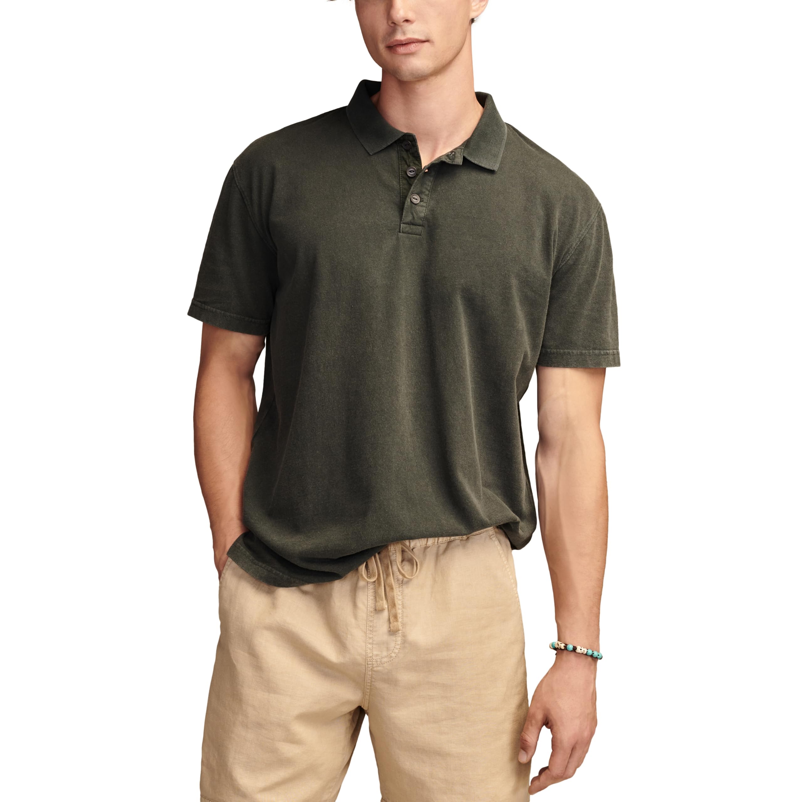 Oversized Eco Jersey Short Sleeve Polo Lucky Brand