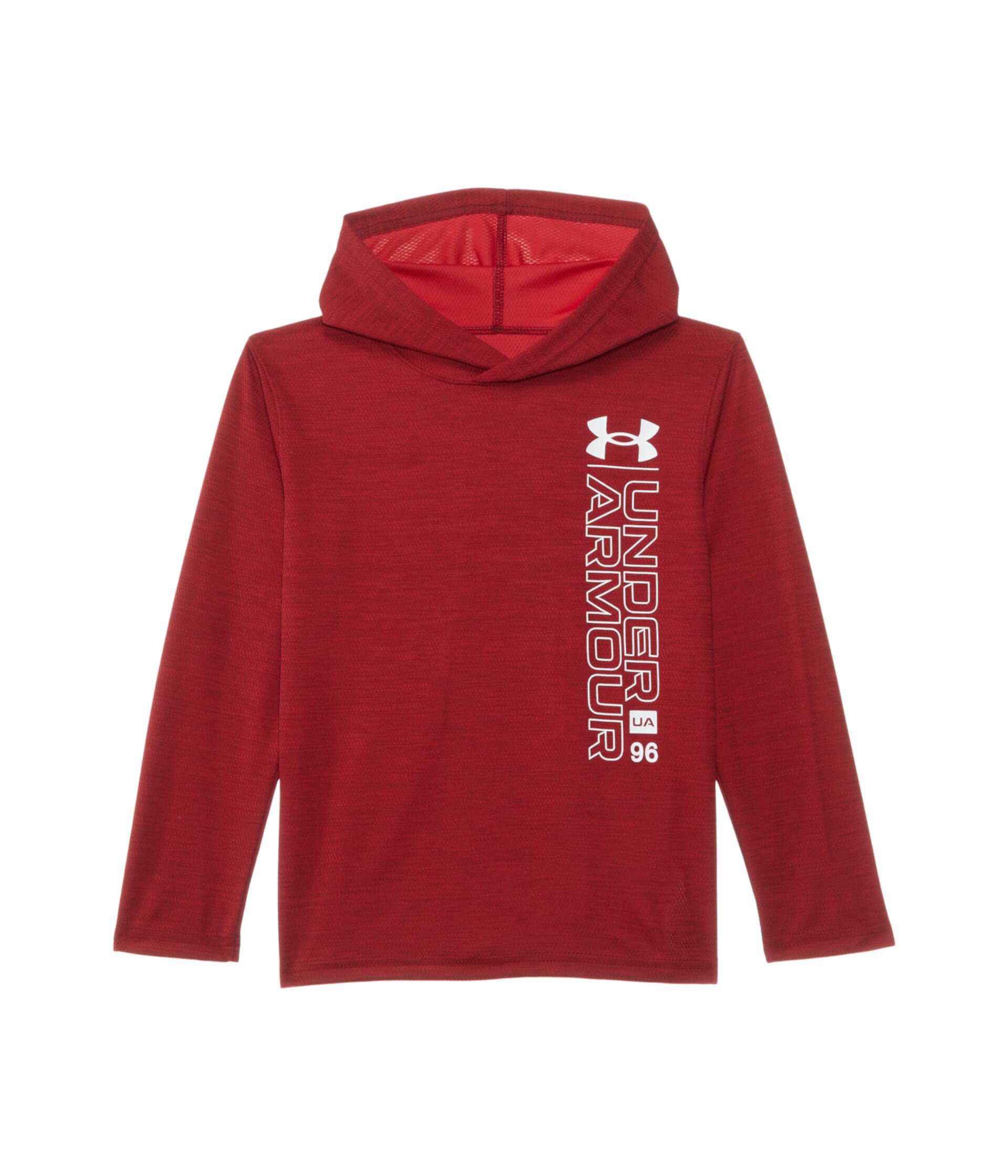 Wordmark Twist Mesh Hoodie (Little Kids) Under Armour Kids