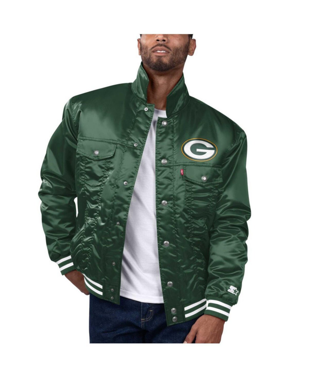 Мужская Повседневная куртка Levi's® x Starter Зеленая с эмблемой Green Bay Packers Levi's®