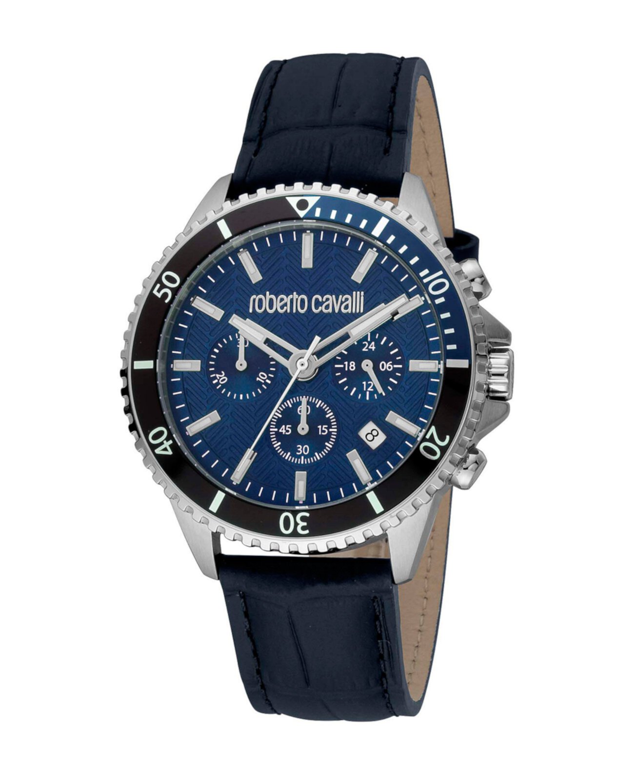 Men's Quartz Blue Leather Watch 42mm Roberto Cavalli