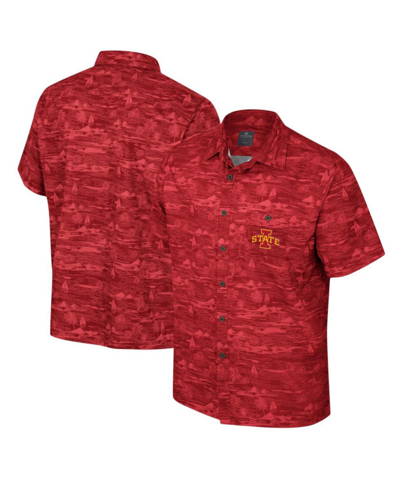 Men's Cardinal Iowa State Cyclones Ozark Button-Up Shirt Colosseum