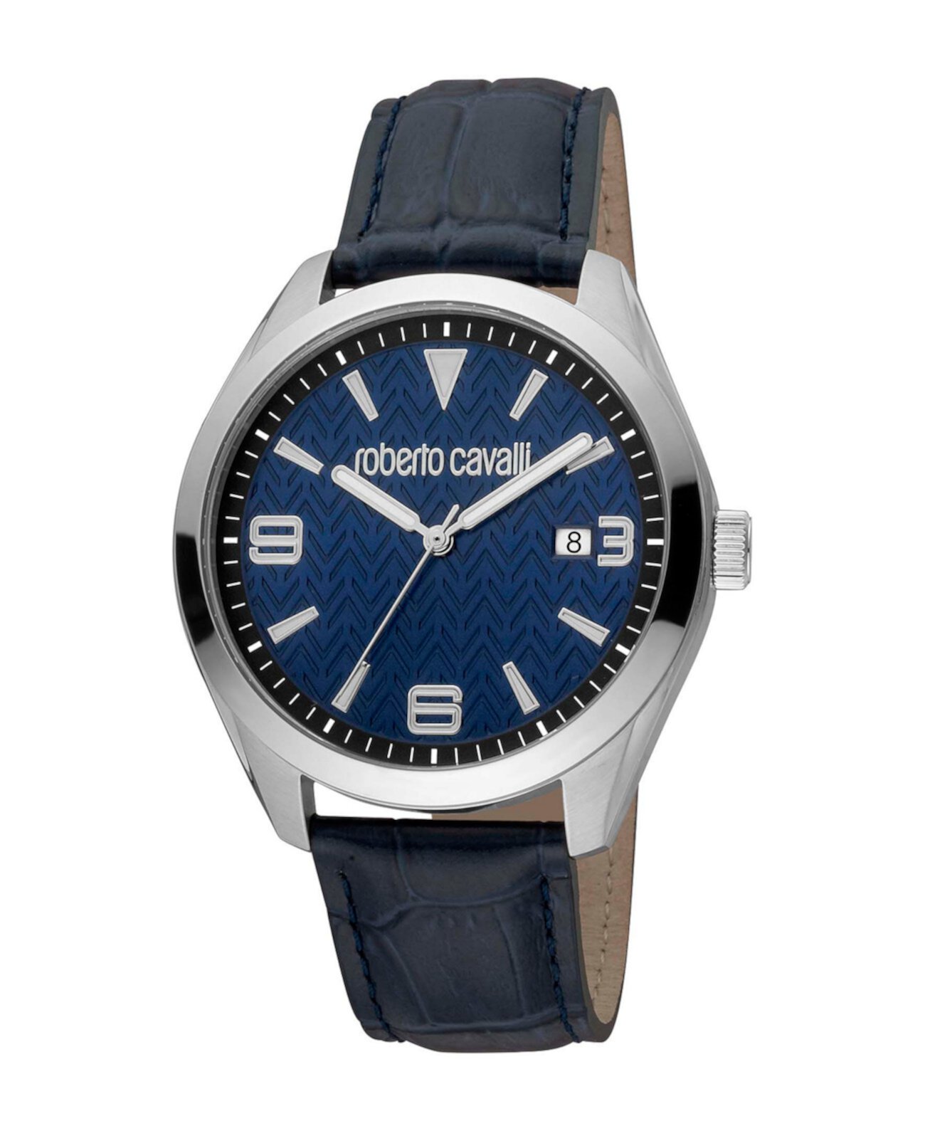 Men's Quartz Blue Leather Watch 42mm Roberto Cavalli